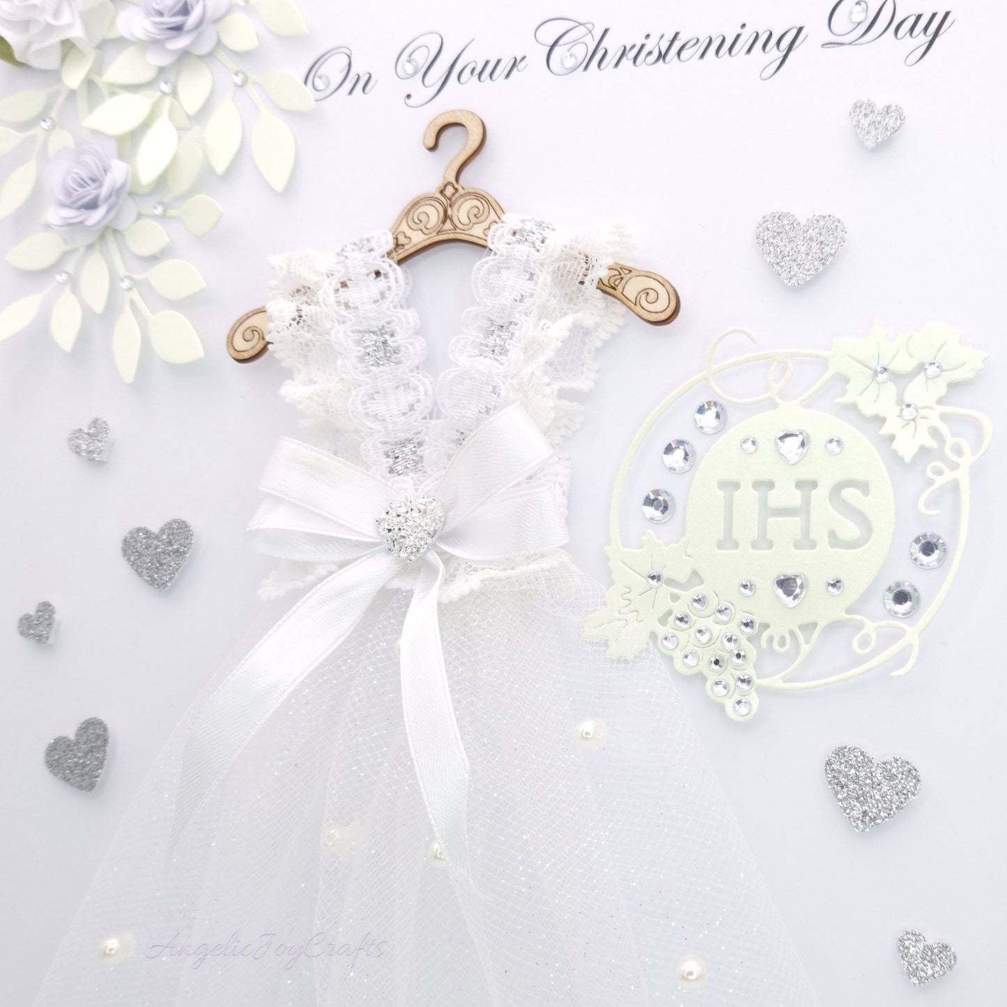 Large A4 Handmade Personalised 3D Christening Card + Complimentary Gift Box | Christening | Baptism