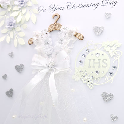 Large A4 Handmade Personalised 3D Christening Card + Complimentary Gift Box | Christening | Baptism
