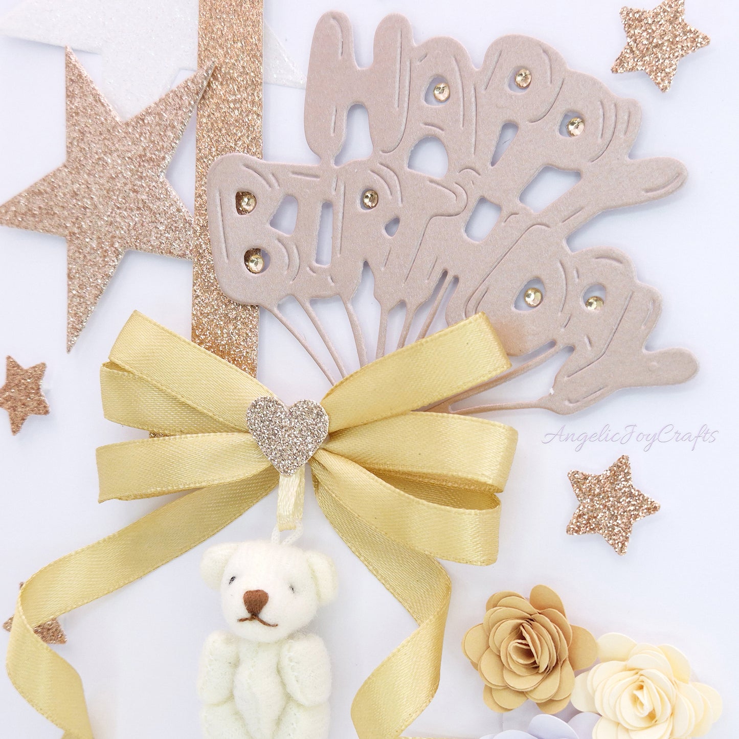 Handmade Personalised 3D Child Birthday Card with a Plush Teddy + Complimentary Gift Box | Baby Shower | Child Birthday | Baby Born | Birthday
