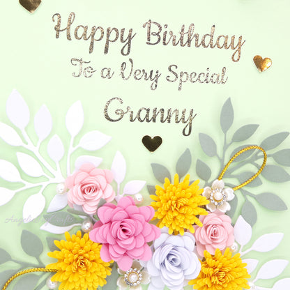 Handmade Personalised 3D Birthday Card with Summer Garden + Complimentary Gift Box | Birthday | Mother's Day