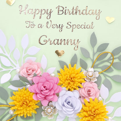 Handmade Personalised 3D Birthday Card with Summer Garden + Complimentary Gift Box | Birthday | Mother's Day