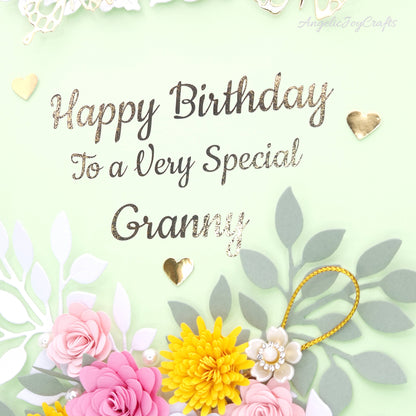 Handmade Personalised 3D Birthday Card with Summer Garden + Complimentary Gift Box | Birthday | Mother's Day