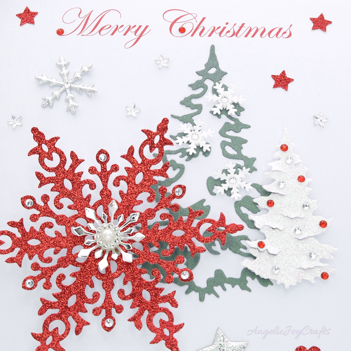 Handmade Personalised 3D Christmas Card with Spinnable Snowflake + Complimentary Gift Box | Christmas | Noel | New Year