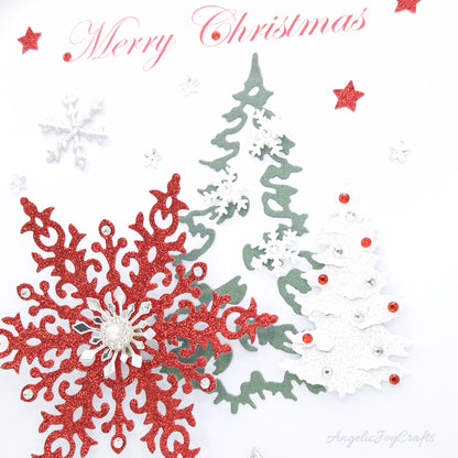 Handmade Personalised 3D Christmas Card with Spinnable Snowflake + Complimentary Gift Box | Christmas | Noel | New Year
