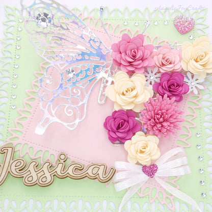Handmade Personalised 3D Birthday Card with Flower Butterfly + Complimentary Gift Box | Birthday | Mother's Day