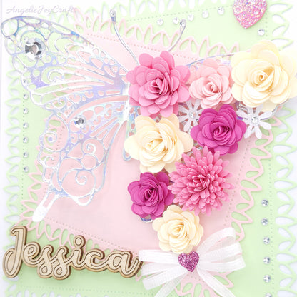 Handmade Personalised 3D Birthday Card with Flower Butterfly + Complimentary Gift Box | Birthday | Mother's Day