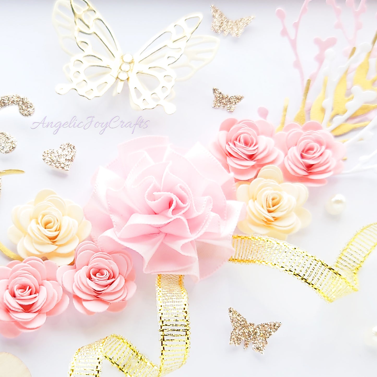 Handmade Personalised 3D Birthday Card with Flower Branch & Butterflies + Complimentary Gift Box | Birthday | Mother's Day