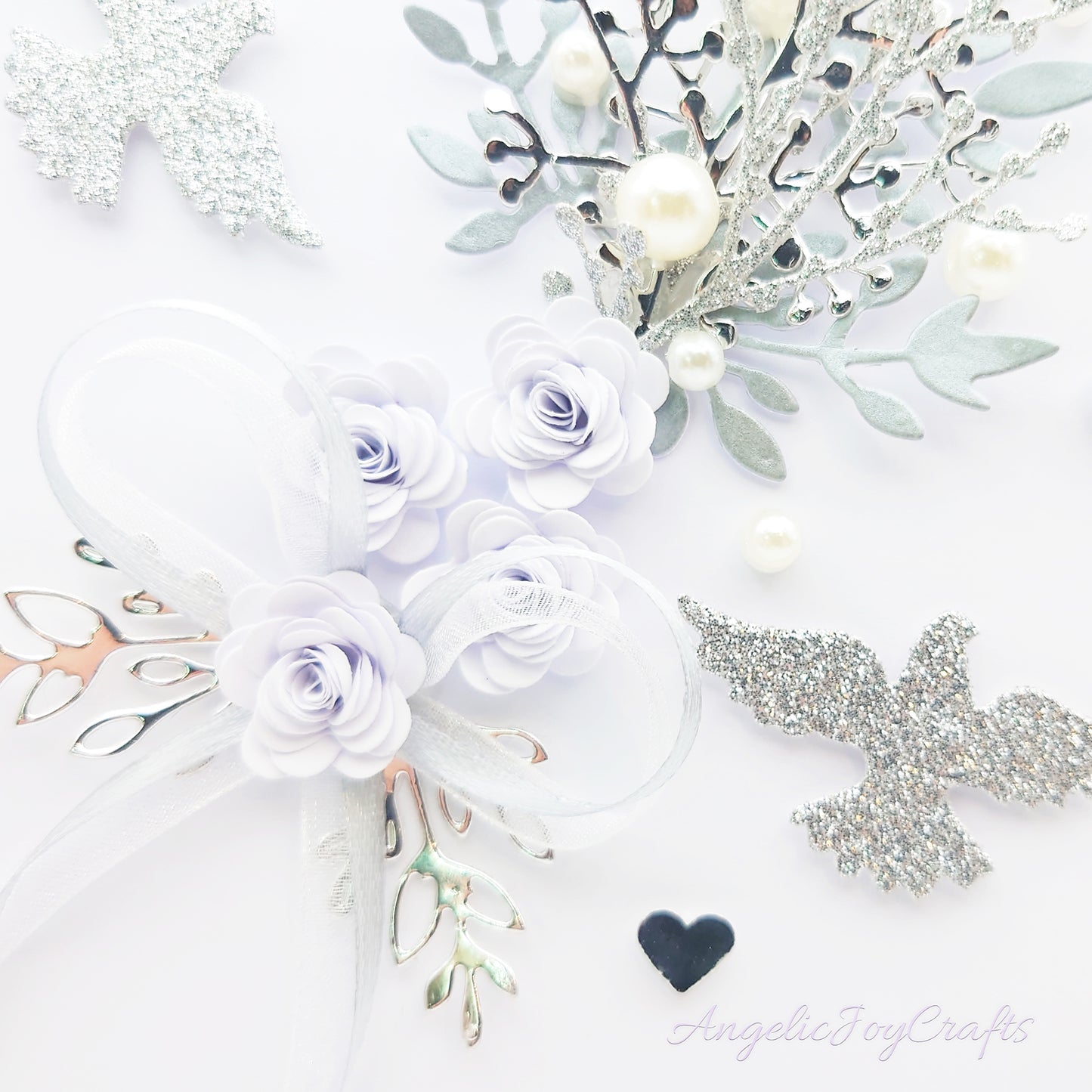 Handmade Personalised 3D Condolence Card with Bow & Doves + Complimentary Gift Box | Condolence | Grief | Mourning