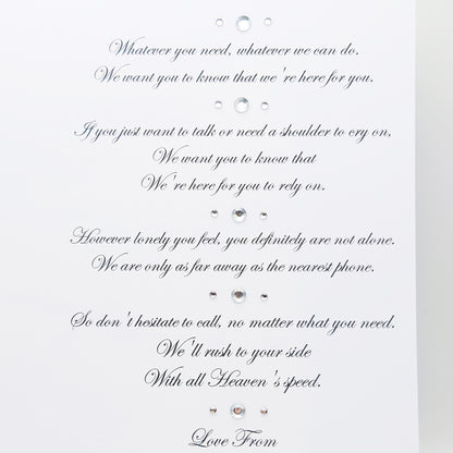 Handmade Personalised 3D Condolence Card with Bow & Doves + Complimentary Gift Box | Condolence | Grief | Mourning