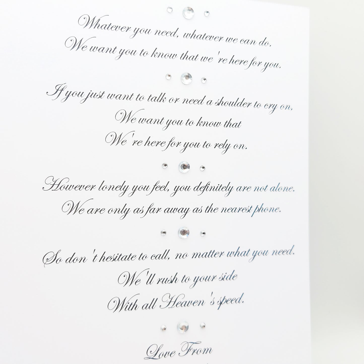 Handmade Personalised 3D Condolence Card with Bow & Doves + Complimentary Gift Box | Condolence | Grief | Mourning