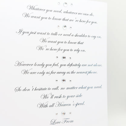 Handmade Personalised 3D Condolence Card with Bow & Doves + Complimentary Gift Box | Condolence | Grief | Mourning