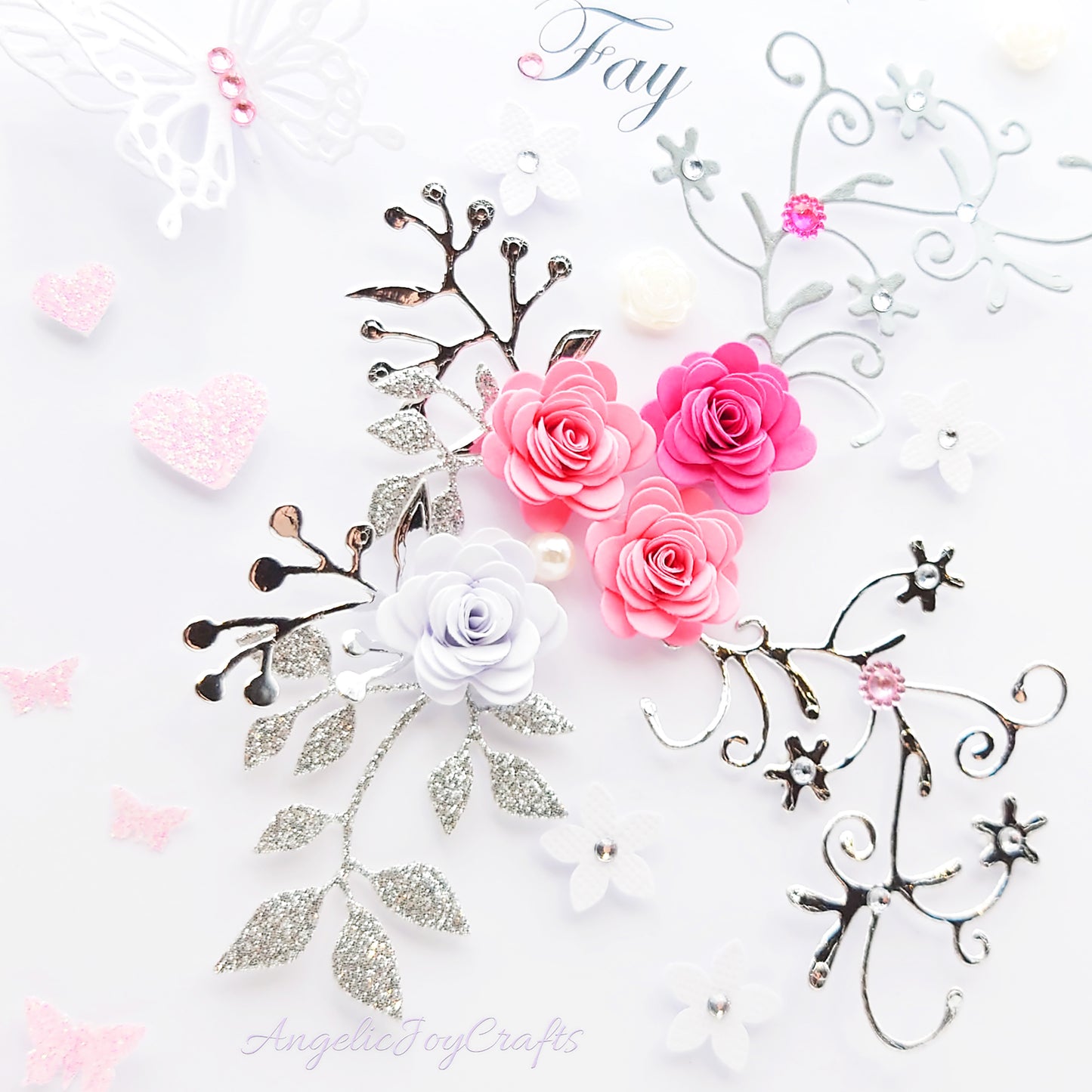 Handmade Personalised 3D Birthday Card with Floral Branch & Butterflies + Complimentary Gift Box | Birthday | Mother's Day