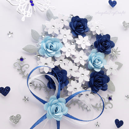 Handmade Personalised 3D Birthday Card with Bow & Flower Bush + Complimentary Gift Box | Birthday | Mother's Day