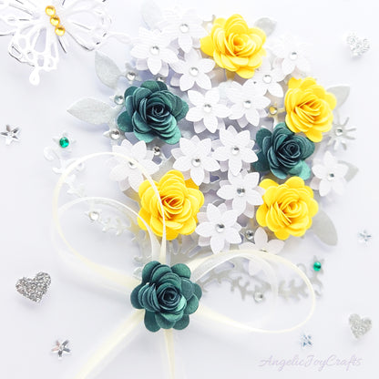 Handmade Personalised 3D Birthday Card with Bow & Flower Bush + Complimentary Gift Box | Birthday | Mother's Day
