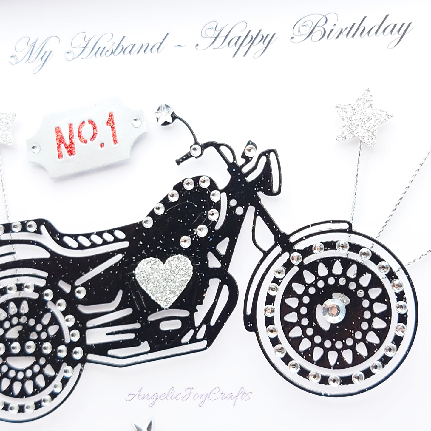 Handmade Personalised 3D Birthday Card with Motorbike & Baloons + Complimentary Gift Box | Birthday | Birthday for Him