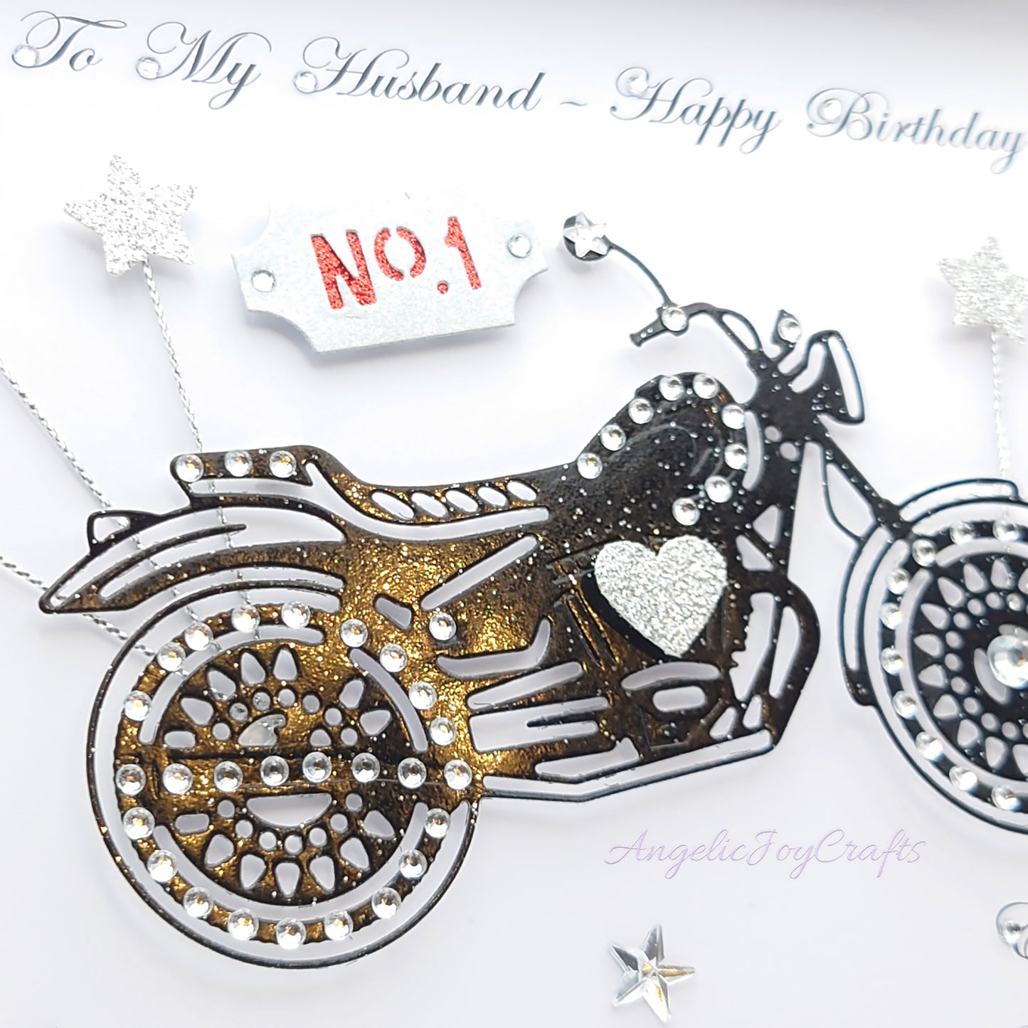 Handmade Personalised 3D Birthday Card with Motorbike & Baloons + Complimentary Gift Box | Birthday | Birthday for Him