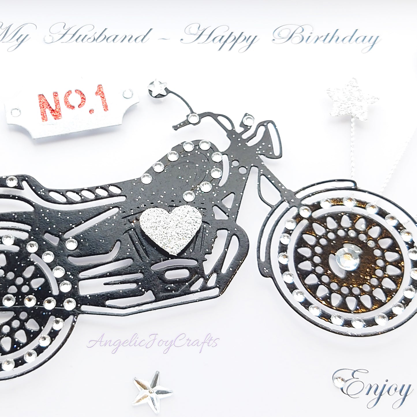 Handmade Personalised 3D Birthday Card with Motorbike & Baloons + Complimentary Gift Box | Birthday | Birthday for Him