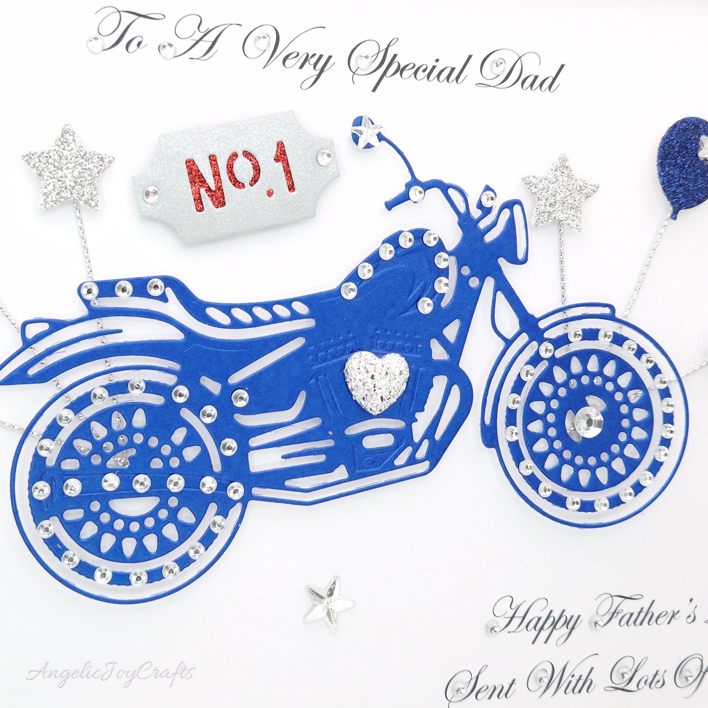 Handmade Personalised 3D Birthday Card with Motorbike & Baloons + Complimentary Gift Box | Birthday | Birthday for Him