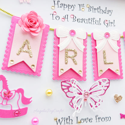 Handmade Personalised 3D Child Birthday Card with Giraffe & Bow + Complimentary Gift Box | Baby Shower | Child Birthday | Baby Born | Birthday