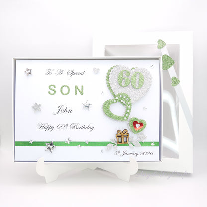 Handmade Personalised 3D Birthday Card with Hearts, Starts & Wooden Gift + Complimentary Gift Box | Birthday | Birthday for Him