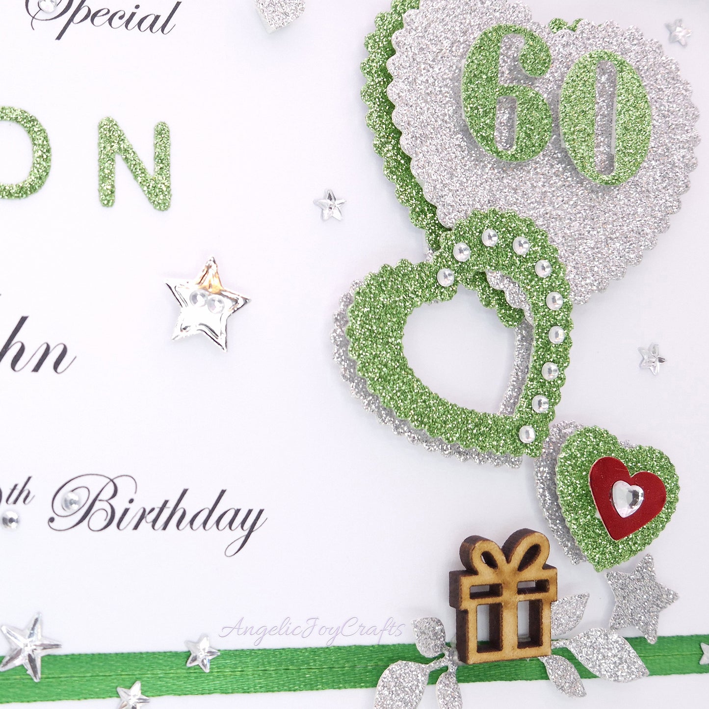 Handmade Personalised 3D Birthday Card with Hearts, Starts & Wooden Gift + Complimentary Gift Box | Birthday | Birthday for Him