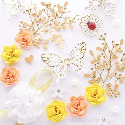 Handmade Personalised 3D Birthday Card with Flowers, Bow & Ladybug + Complimentary Gift Box | Birthday | Mother's Day