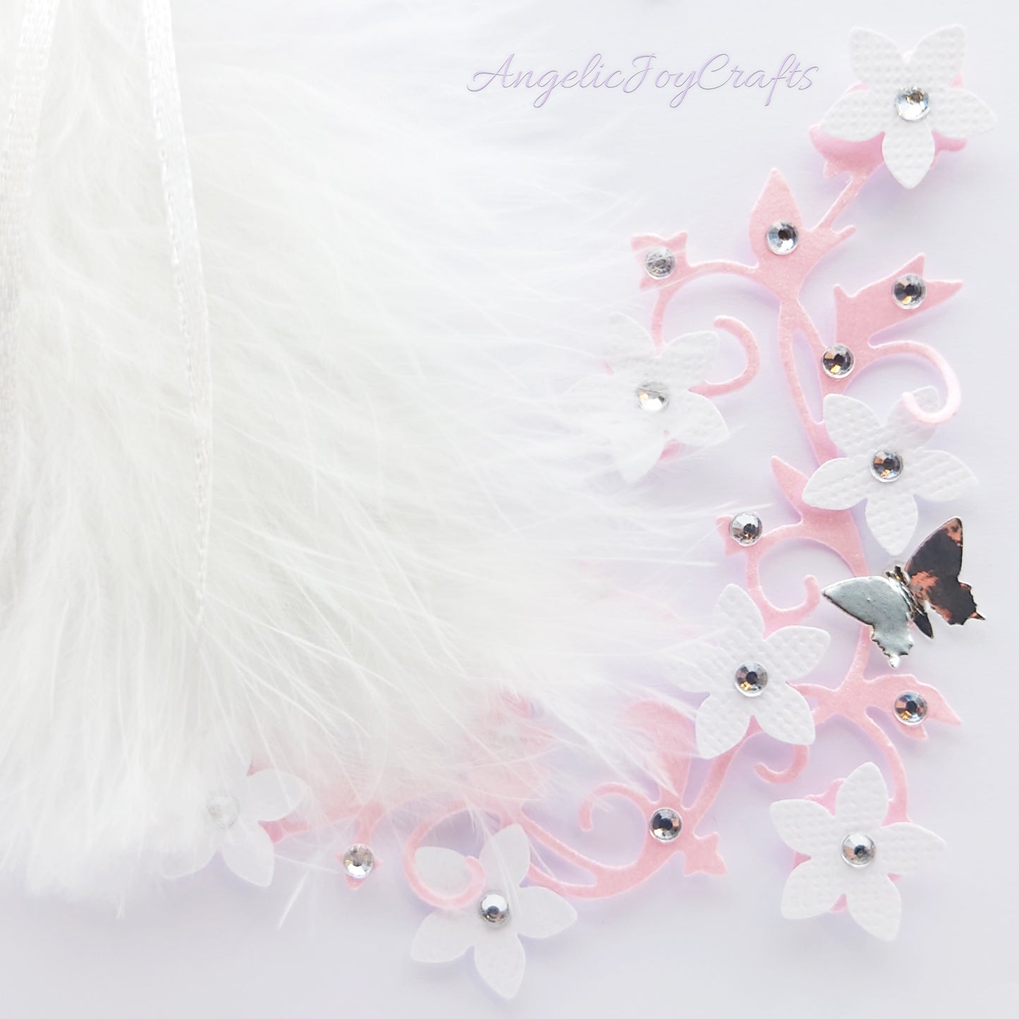 Handmade Personalised 3D Wedding Card with Real Feathers + Complimentary Gift Box | Anniversary | Wedding | Engagement