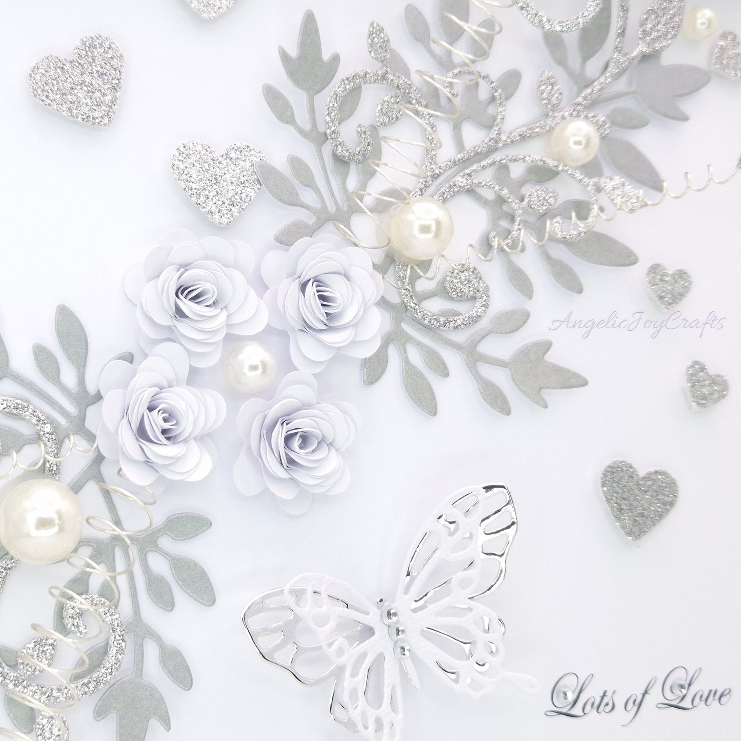 Handmade Personalised 3D Birthday Card with Floral Swirls & Butterflies + Complimentary Gift Box | Birthday | Mother's Day