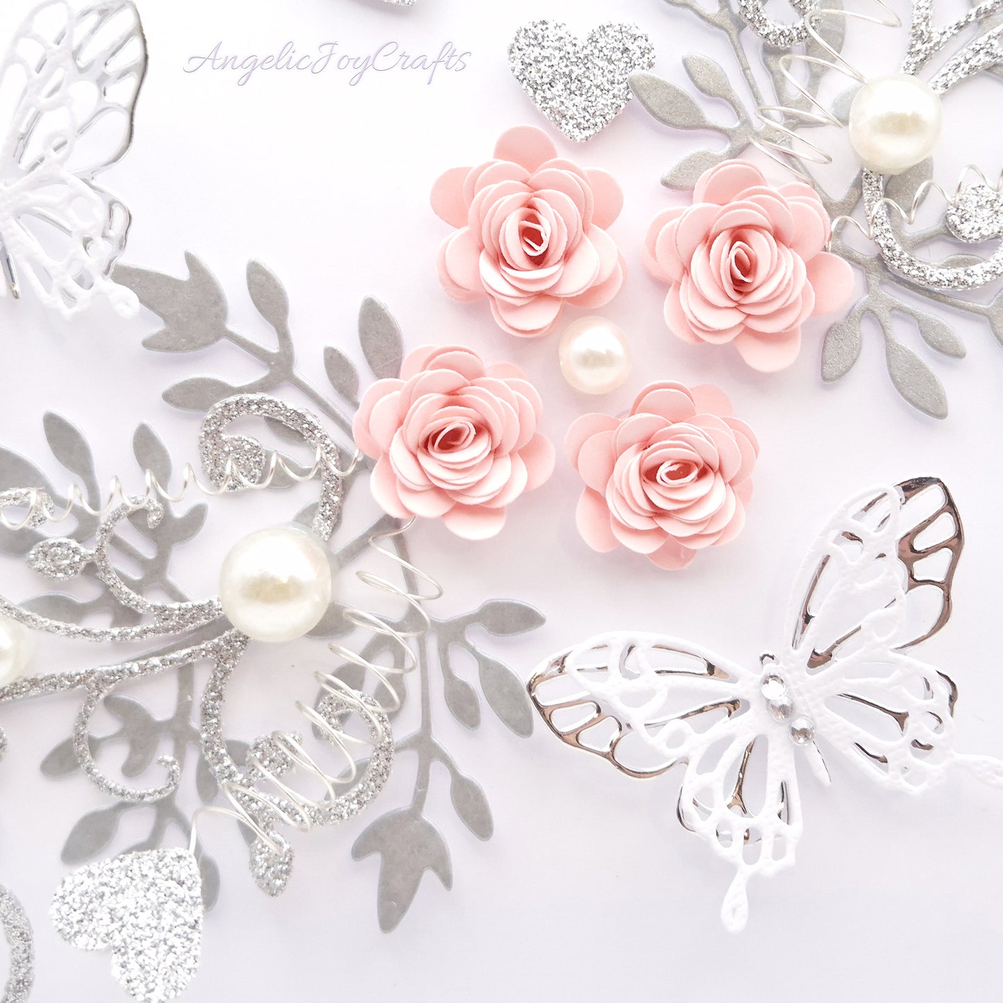 Handmade Personalised 3D Ruby Anniversary Card with Floral Swirls & Butterflies + Complimentary Gift Box | Anniversary | Wedding | Engagement