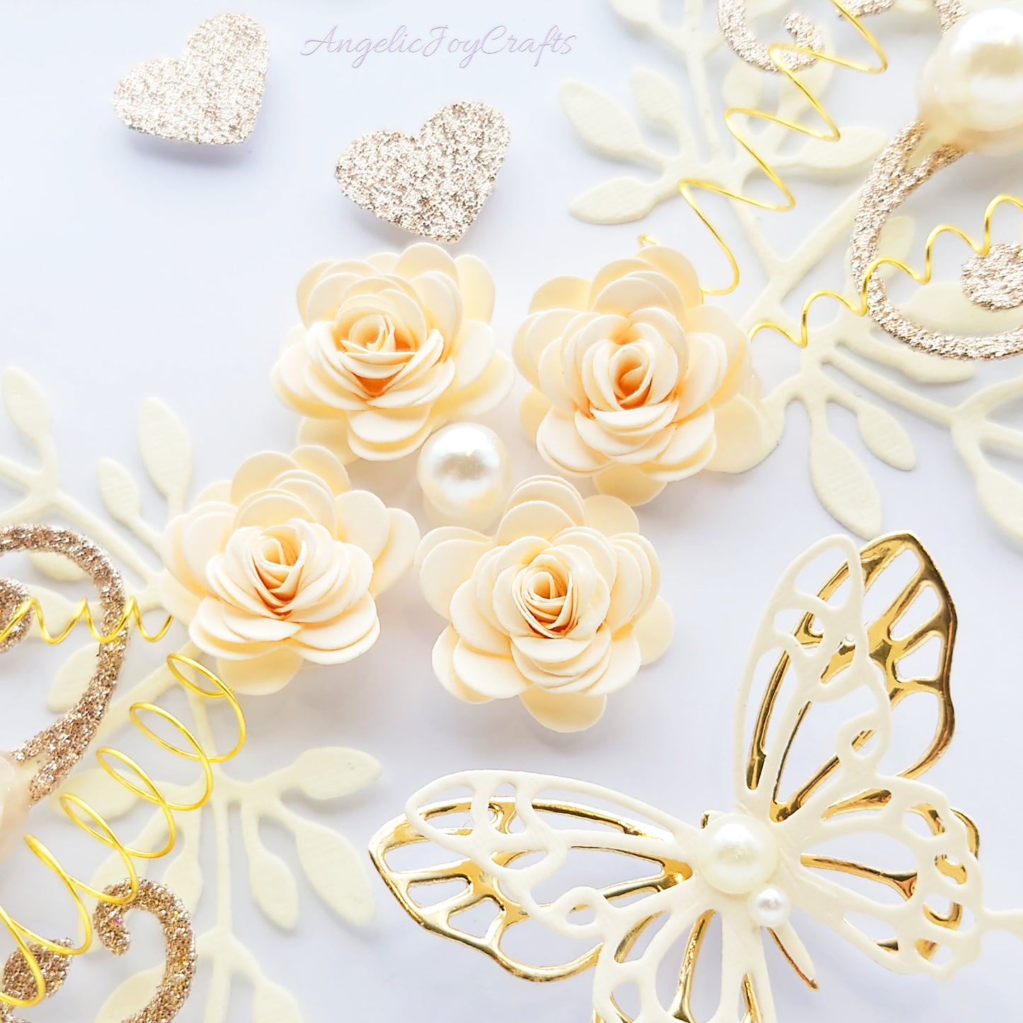 Handmade Personalised 3D Ruby Anniversary Card with Floral Swirls & Butterflies + Complimentary Gift Box | Anniversary | Wedding | Engagement