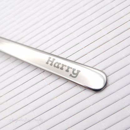 Personalised Engraved First Spoon with ANY Animal - Gentle Engraving