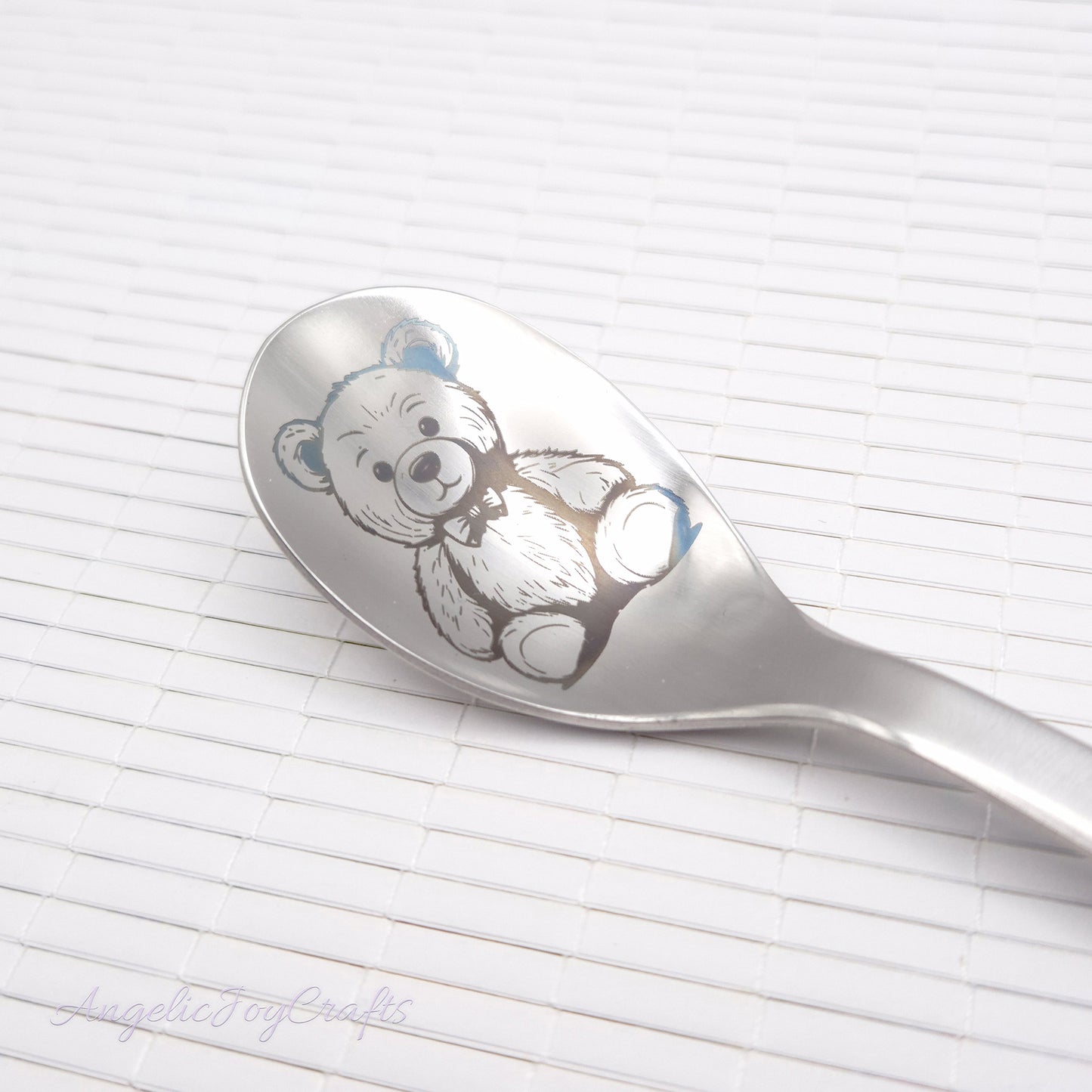Personalised Engraved First Spoon with ANY Animal - Gentle Engraving