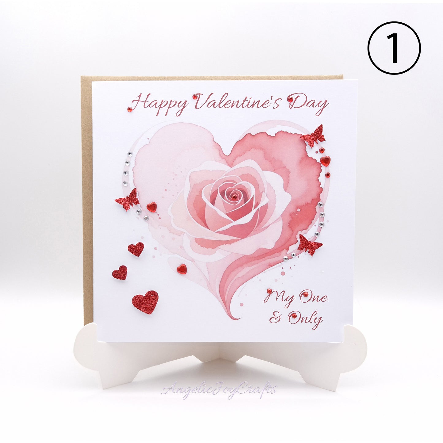 Handmade Personalised Valentine's Day Card with a Heart + Complimentary Envelope | Love | Birthday | Mother's Day