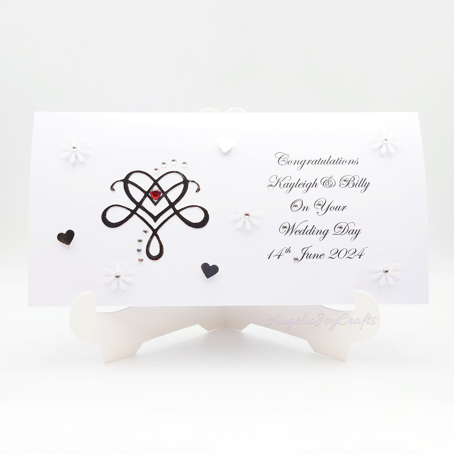 Handmade Personalised 3D Gift Wallet with Celtic Heart + Complimentary Envelope | Gift Wallet