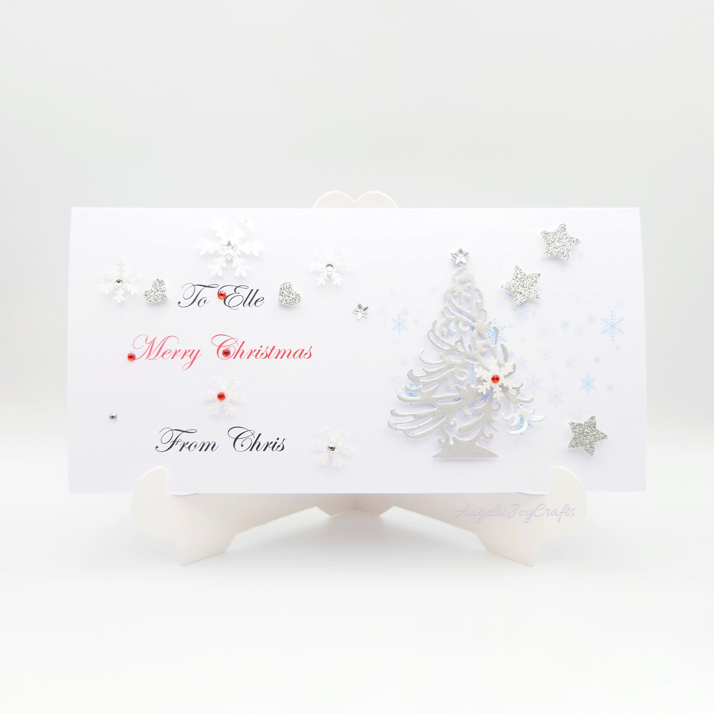 Handmade Personalised 3D Gift Wallet with a Christmas Tree + Complimentary Envelope | Gift Wallet