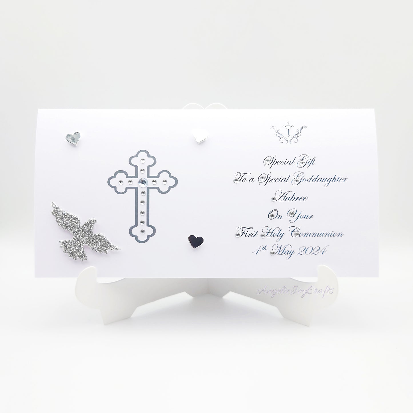 Handmade Personalised 3D Gift Wallet with a Holy Cross + Complimentary Envelope | Gift Wallet