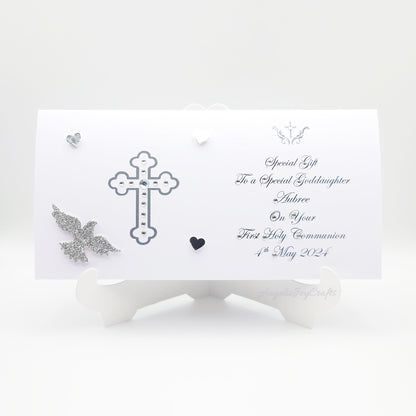 Handmade Personalised 3D Gift Wallet with a Holy Cross + Complimentary Envelope | Gift Wallet