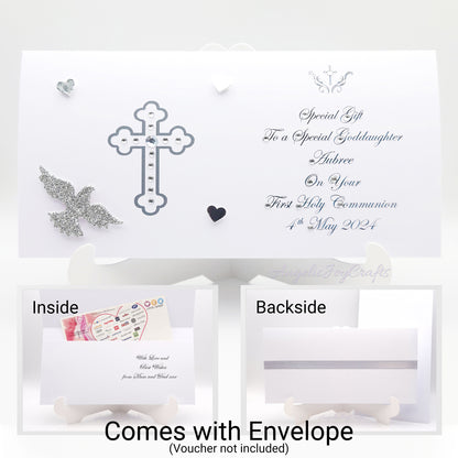 Handmade Personalised 3D Gift Wallet with a Holy Cross + Complimentary Envelope | Gift Wallet